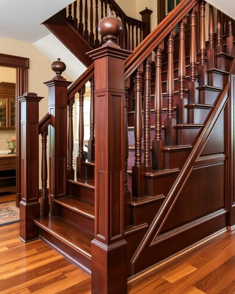 Classic Mahogany Restoration — Mahogany, Turned Balusters staircase in Oakville, ON